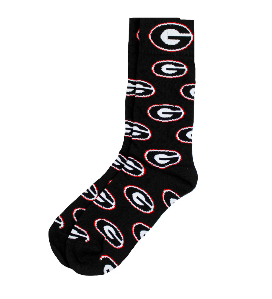 UGA Men's Repeating Dress Socks