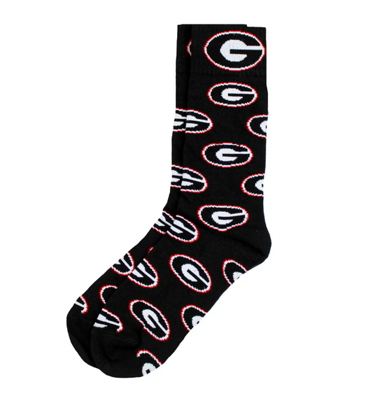 UGA Men's Repeating Dress Socks