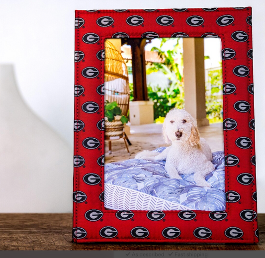 UGA Woven Silk Picture Frame