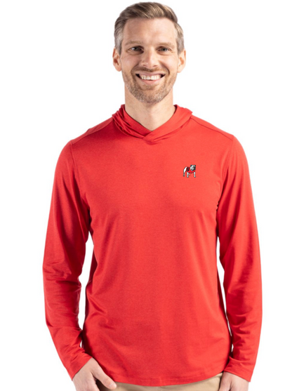 UGA Cutter & Buck Coastline Epic Comfort Hooded Shirt