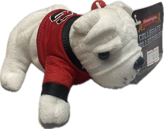 UGA Plush Bulldog Keychain 4"