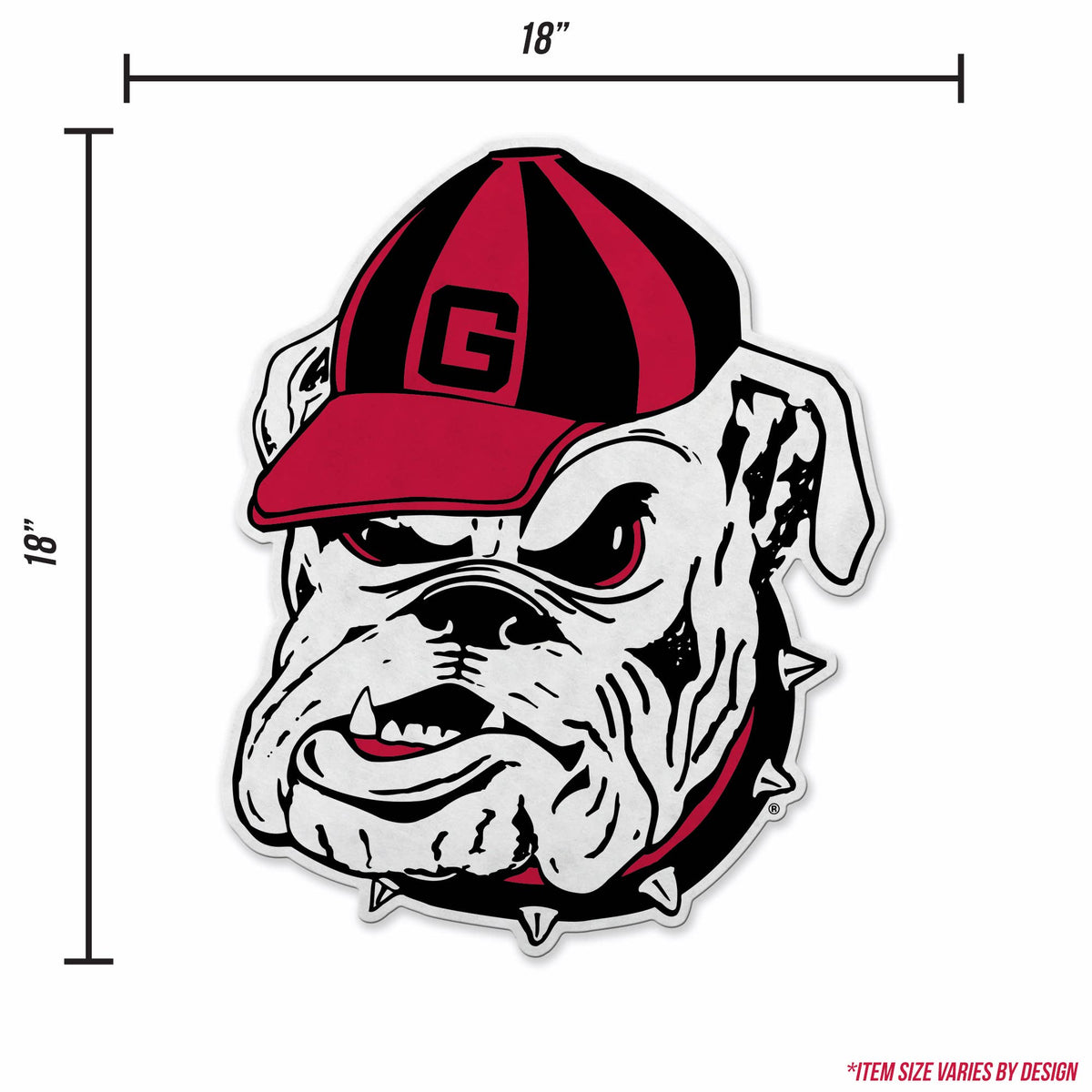 UGA Old Dog Mascot Logo Shape Cut Pennant