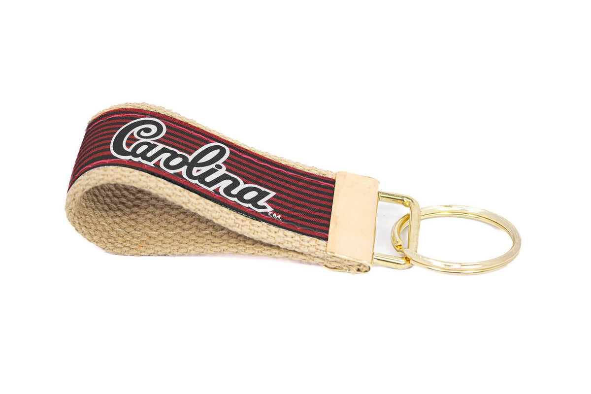 USC Gamecocks Pinstripe Ribbon Keychain