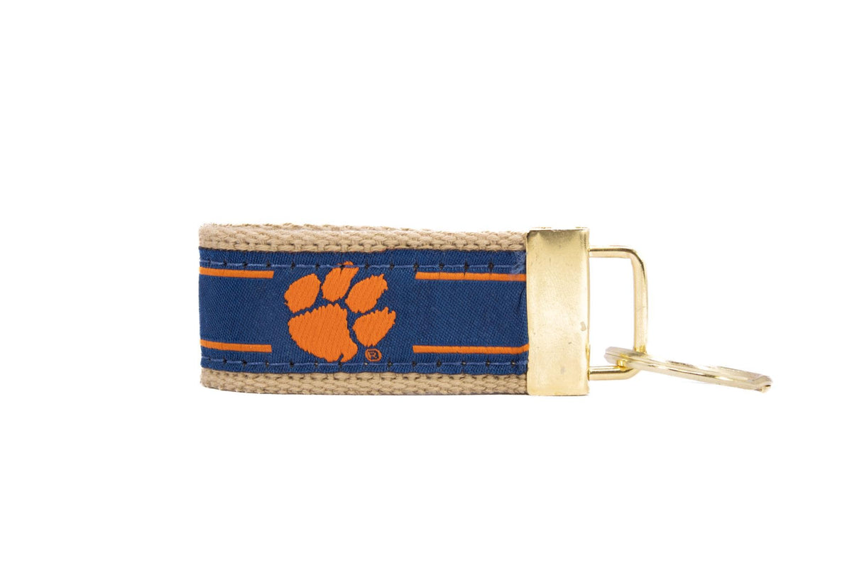 CLE Tigers Stripe Ribbon Key Chain.