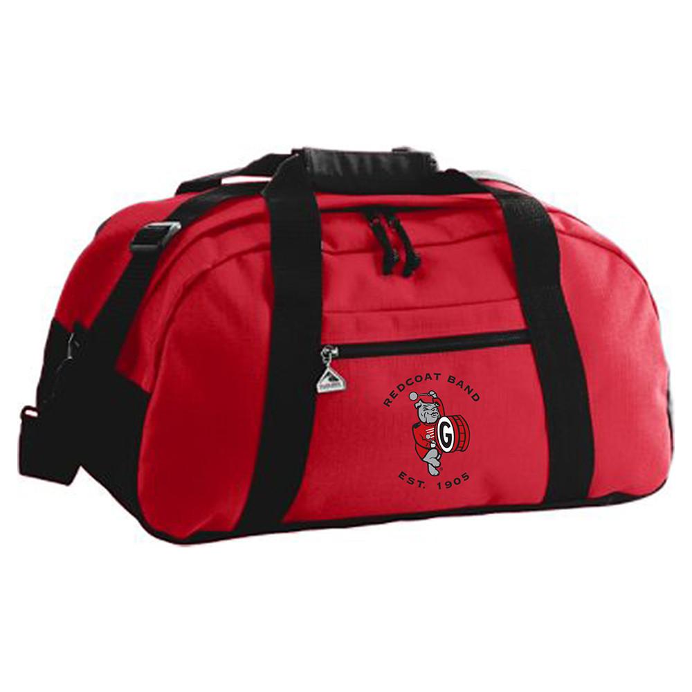UGA Redcoat Band Embroidered Large Red Duffle Bag