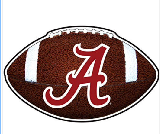 ALA Script A Football Decal