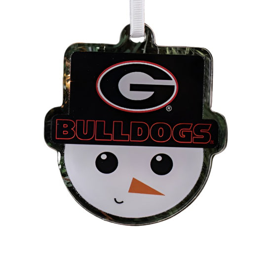 UGA Acrylic Snowman Ornament and Bag Tag
