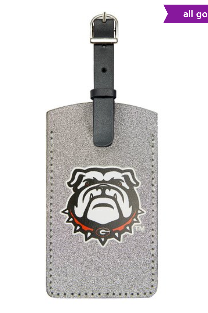 UGA Bag & Luggage Tag New Dawg Glitter