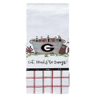 UGA Eat Drink & Go Dawgs Hand Towel