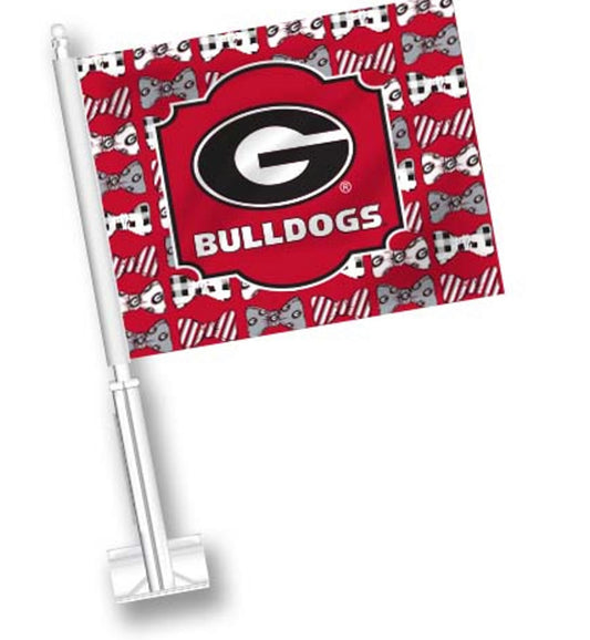 UGA Car Flag Bowtie Super G