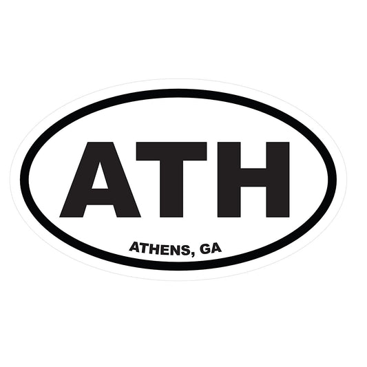 UGA Oval "ATH" Decal 4"