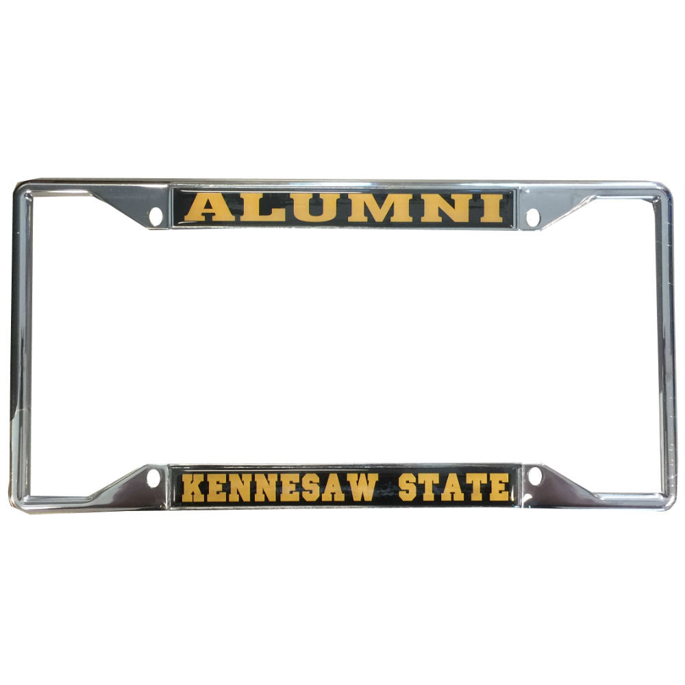 KSU License Frame Alumni Metal Domed