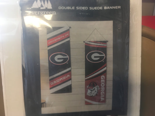 UGA Banner Double Sided with Dowel